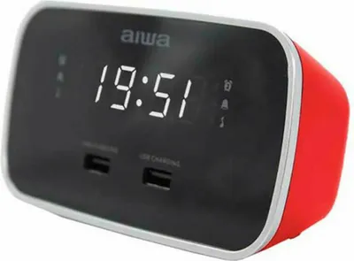 Produktbild von Aiwa CRU-19RD, Digitaler Wecker, Rechteck, Rot, 12 h, FM, 87,5 - 108 MHz