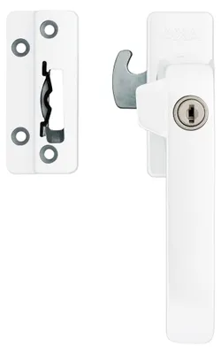 Produktbild von AXA Fensterschloss - Sicherheitsfenstergriff - Zylinder - rechts nach außen drehend - Weiß - gleichschließend