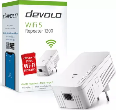 Produktbild von Devolo WiFi 5 Repeater 1200 Netzwerk-Repeater 1200 Mbit/s Weiß