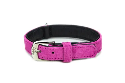 Obrázok produktu pre Obojok "VELOURS" fuchsiový (Passion); 27 cm (20-25 cm); 12/14 mm