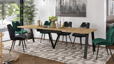 Produktbild von Design Esstisch ZAV-1 ausziehbar XXL 140 - 290 cm Esszimmertisch Tisch