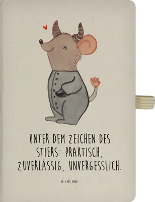 Produktbild von Mr. & Mrs. Panda Journal Stier Astrologie - Transparent - Geschenk, Geburtstagsgeschenk, Tierkreiszeichen, Kladde, notizbuch, Adressbuch, Sternzeichen, Skizzenbuch