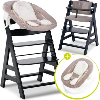 Produktbild von Hauck Alpha Plus Black 4-tlg. Newborn Set - Hochstuhl