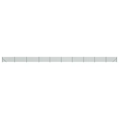 Produktbild von The Living Store Maschendrahtzaun mit Bodenflansch Grün 0,8x25 m