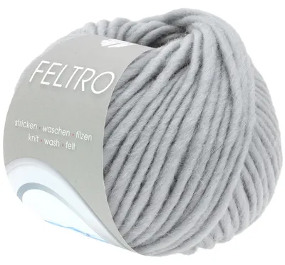 Produktbild von Lana Grossa FELTRO UNI 50 g modernes Filzgarn 50 m Farbe 117 - Graublau