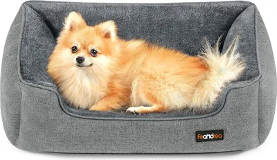 Productafbeelding van Famanu Hondenbed met afneembare hoes, grijs - Hondenmatras, 70 x 55 x 21 cm