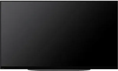 A black flat-screen television is shown from the front.
