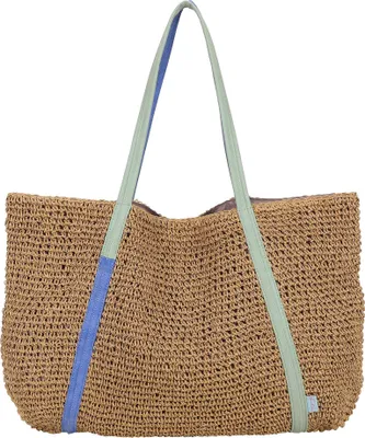 Image de Fritzi aus Preußen sac shopper sac à épaule Simply Shopper Nature Straw Blue Berry beige