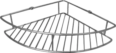 Produktbild von FACKELMANN Eckablage für Dusche / Regal für Badutensilien / Maße (B x H x T): ca. 20 x 4,8 x 20 cm / hochwertiger Duschkorb fürs Badezimmer / Wandablage für Badaccessoires / Farbe: Silber