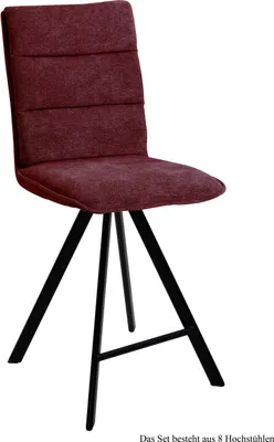 Obrázok produktu pre Otočná stolička (sada 8 kusov) Devonne 47x109x60 Black/Marsala
