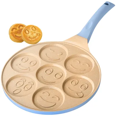 Pfannkuchenpfanne mit Gesichtern, 26 cm, Induktion, Antihaft
