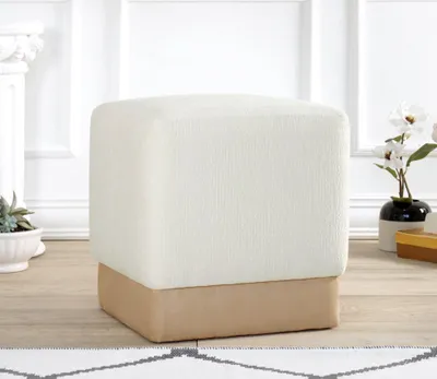 Produktbild von Hanah Home, Borgot - Cream, Sitzpuff, 50 % BAUMWOLLE / 50 % LEINEN, Creme, 45 x 45 x 45 cm