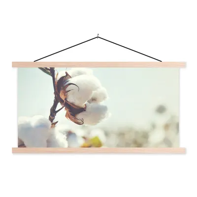 Produktbild von MuchoWow® Textilposter Pflanzen - Blume - Zweig - Natur 120x60 cm mit holzfarbenen Rahmen - Klemmleiste