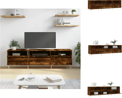 Produktbild von vidaXL TV-Schrank Räuchereiche 150x30x44,5 cm Holzwerkstoff -  TV-Möbel