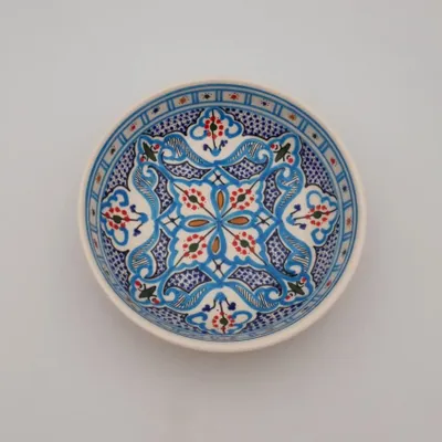 Image de Jatte Marocain turquoise - D 20 cm
