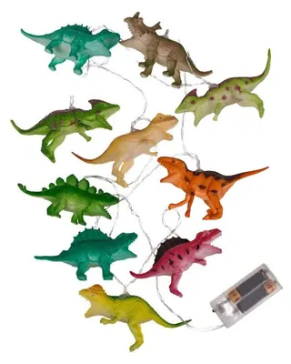 Dino-Lichterkette, 10 LEDs, 1,70 m, 3D-Nachtlampe, USB
