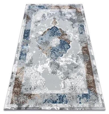 Zdjęcie produktu dla Dywan AKRYL VALS 09987A C69 74 Ornament rozeta  / kość słoniowa szary 80x100 cm