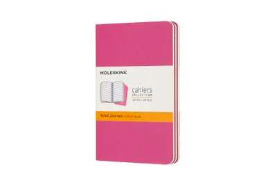 Image de Carnets Moleskine Cahier S, lignés, 3 pces, rose foncé