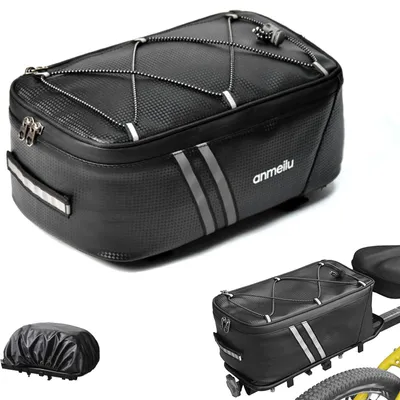 Imagen del producto de Bolsa para bicicleta, impermeable, de 8 litros, con elementos reflectantes, para bicicletas eléctricas y de montaña