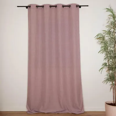 Produktbild von Vorhang mit Ösen Leinenstruktur rosa 140x280cm
