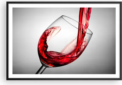 Produktbild von Gerahmtes Poster - Schwarzer Rahmen - Trinken glas wein - 91,5x61 cm - Wand Bild - Wanddeko - Wandbilder - Kunstposter - Wandposter - Bilderrahmen - Bilder - Kunstdruck - Wandbild - P2BAA91x61-2258