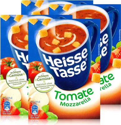 Produktbild von Heisse Tasse Tomate Mozzarella mit Croûtons 3 Beutel á 17,8g (4er Pack)