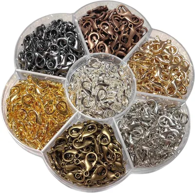 Productafbeelding van Kreeft Sluitingen - Sluitingen Sieraden - Sieraden Maken - Set van 7 Kleuren - 12x7mm - Mix Kleuren