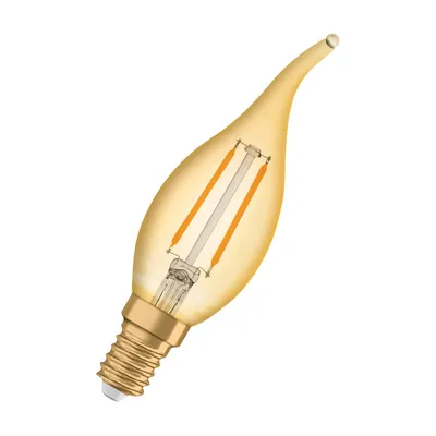Obrázek produktu pro Žárovky OSRAM LED, Vintage Edition, 12 W náhradní, E14, tvar B, 2400 Kelvinů, teplé komfortní světlo, čiré sklo, jednotlivé balení