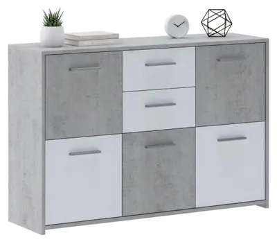 Produktbild von Pineto - Kommode, 114x33x78h cm Weiß, 2 Schubladen