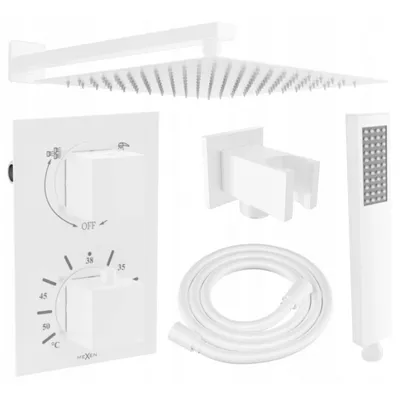 Obrázek produktu pro Mexen Cube DR02 podomítkový sprchový set z dešťová specha 25 cm, Bílá - 77502DR0225-20