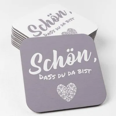 Produktbild von Lila Karton-Tischdeko, 50 Stück, umweltfreundlich, 9,3 cm x 9,3 cm