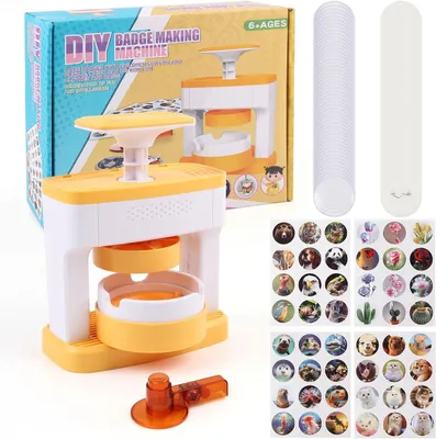 Produktbild von Buttonmaschine,58mm Button Maker Badge Machine mit Musterpapier und Abzeichen,Drücken Sie den DIY Button Press Machine mit Kreisschneidern