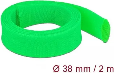 Produktbild von DELOCK Geflechtschlauch dehnbar 2 m x 38 mm grün