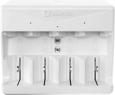Produktbild von Varta Universal Charger, Nickel-Metallhydrid (NiMH), Kurzschluß, 9V, AA, AAA, C, D, 4 Stück(e), Akkus/Batterien enthalten