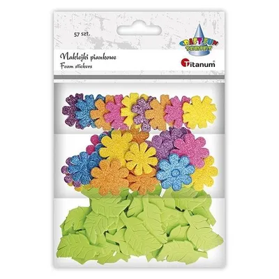 Produktbild von Schaumstoffaufkleber Blumen und Blätter mischen