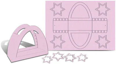 Produktbild von URSUS Laternenpackung Rundbogen, Rosa, 25Stk.