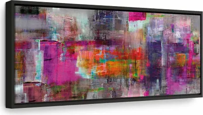 Produktbild von Italienischer Leinwand Leinwandbild - Land of Colors 135x45 cm Abstrakt a-A-0217-b-c
