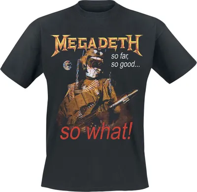 Produktbild von Megadeth T-Shirt Herren So What Vintage Tracklist schwarz S