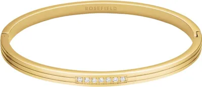 Image de Bracelet massif plaqué or avec cristaux JBSCG-J1037.