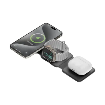 Obrázek produktu pro ENERGEA BAZIC GoMag Trio Plus magnetická bezdrátová nabíječka 3v1, Grey