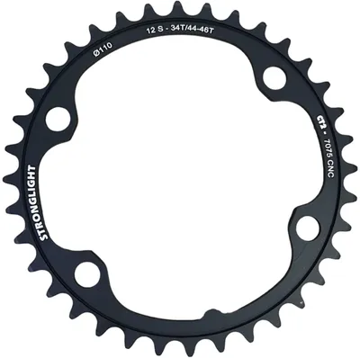 Image de Plateau Stronglight 34 dents, Ø 110 mm, pour Shimano FC-R8100/7100, 12 vitesses...