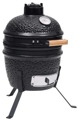 Produktbild von Keramik-Holzkohle-Grill – 56 cm Mini Kamado – 1200 cm² Grillfläche – Keramik und Metall