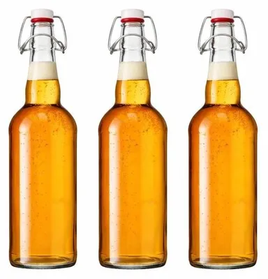 Productafbeelding van Set van 6 Grote Glazen Flessen van 750 ml met Haaksluiting