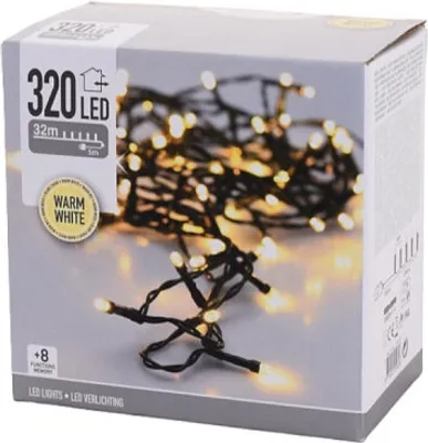 Produktbild von Multifunktionskranz 320 leds weiß warm 220v 37m ip44