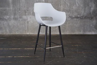 Produktbild von KAWOLA Barhocker ZAJA Barstuhl Sitzhöhe 76 cm Kunststoff weiß