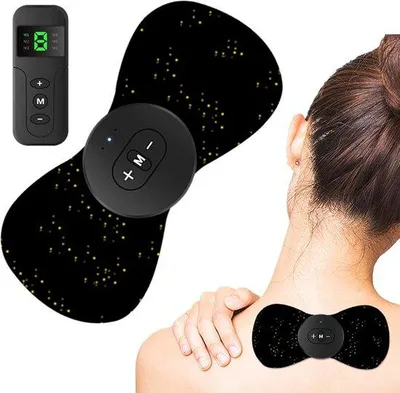 Imagen del producto de Dispositivo electrónico de estimulación - Relajación muscular después del entrenamiento - Electrodos ajustables - 18,8 x 9,6 cm - Masajeador