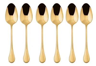 Produktbild von Sambonet Set 6 Mokkalöffel Edelstahl/PVD Gold 52763GA7