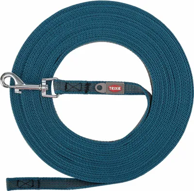 Produktbild von TRIXIE Schleppleine, gummiert - petrol - 10 m/15 mm
