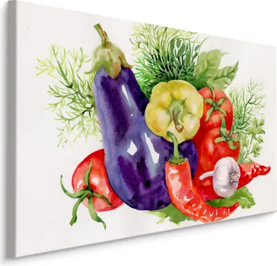Produktbild von Fabelhafte Canvas LEINWAND BILDER 70x50 cm XXL Kunstdruck Gemüse Zucchini Tomaten