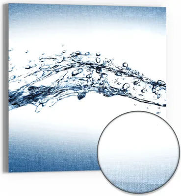 Produktbild von DEQORI Hybrid Leinwand Bild 50x50 cm 'Wogen der Ruhe' Wandbild Glas flach modern